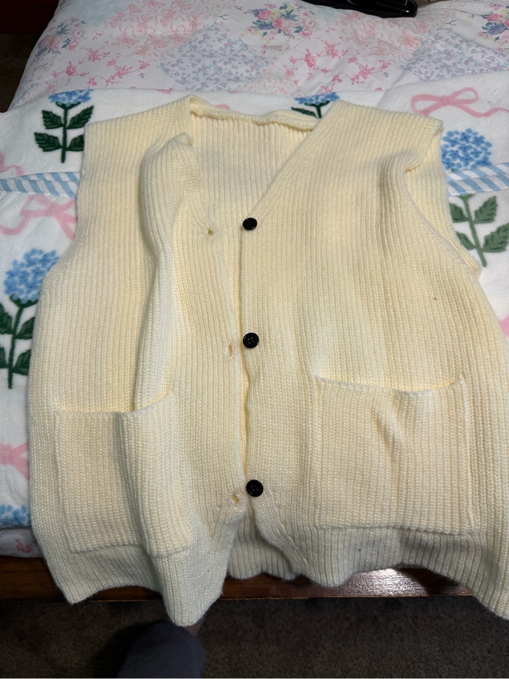 Button-Front Sweater Vest - Picture 2 of 2